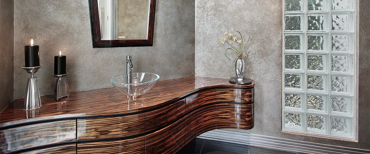 Beautiful hardwood vanity