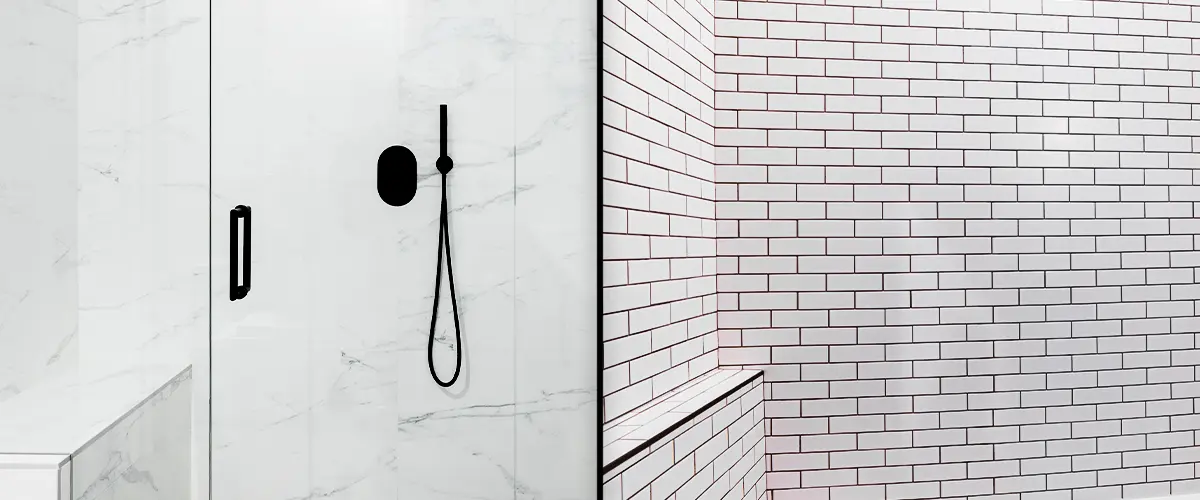 Solid surface shower walls vs shower tile split comparison