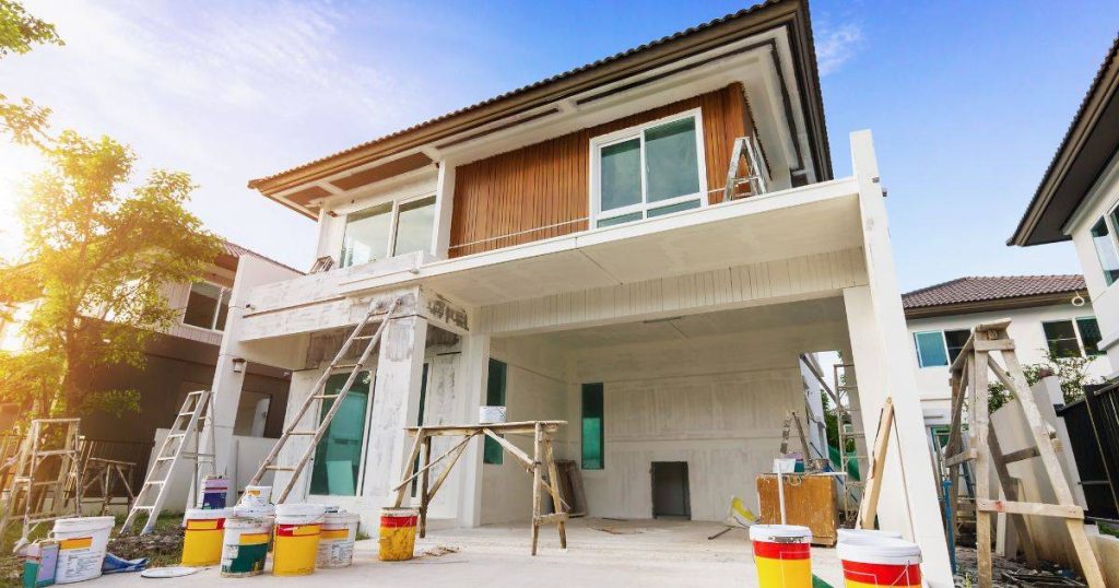 A two-story house