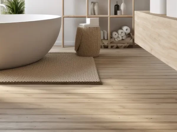 bathroom floor made from engineer wood